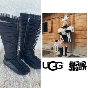 🖤UGG x Collina Strada Tall VEGAN Pleated Ruffle Boot Women’s Size 7